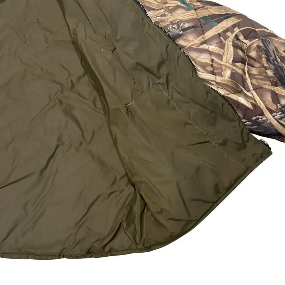 Reversible Camo Hunting Jacket Advantage Wetlands Camo Olive Mens XL